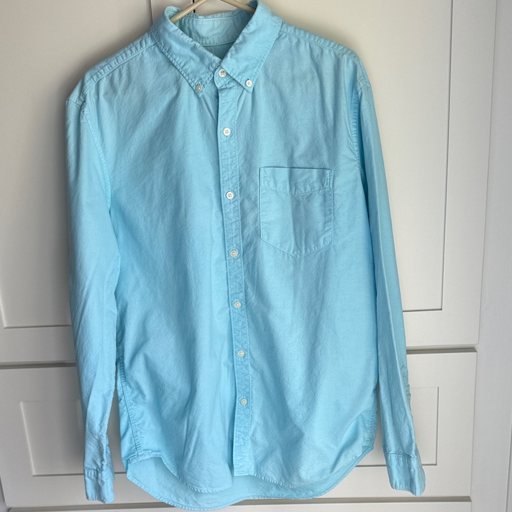 American Eagle Outfitters Sky Blue Casual Shirt